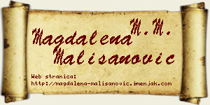 Magdalena Mališanović vizit kartica